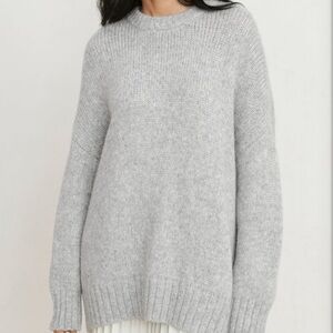 Jenni Kayne Light Gray Crew Neck Sweater